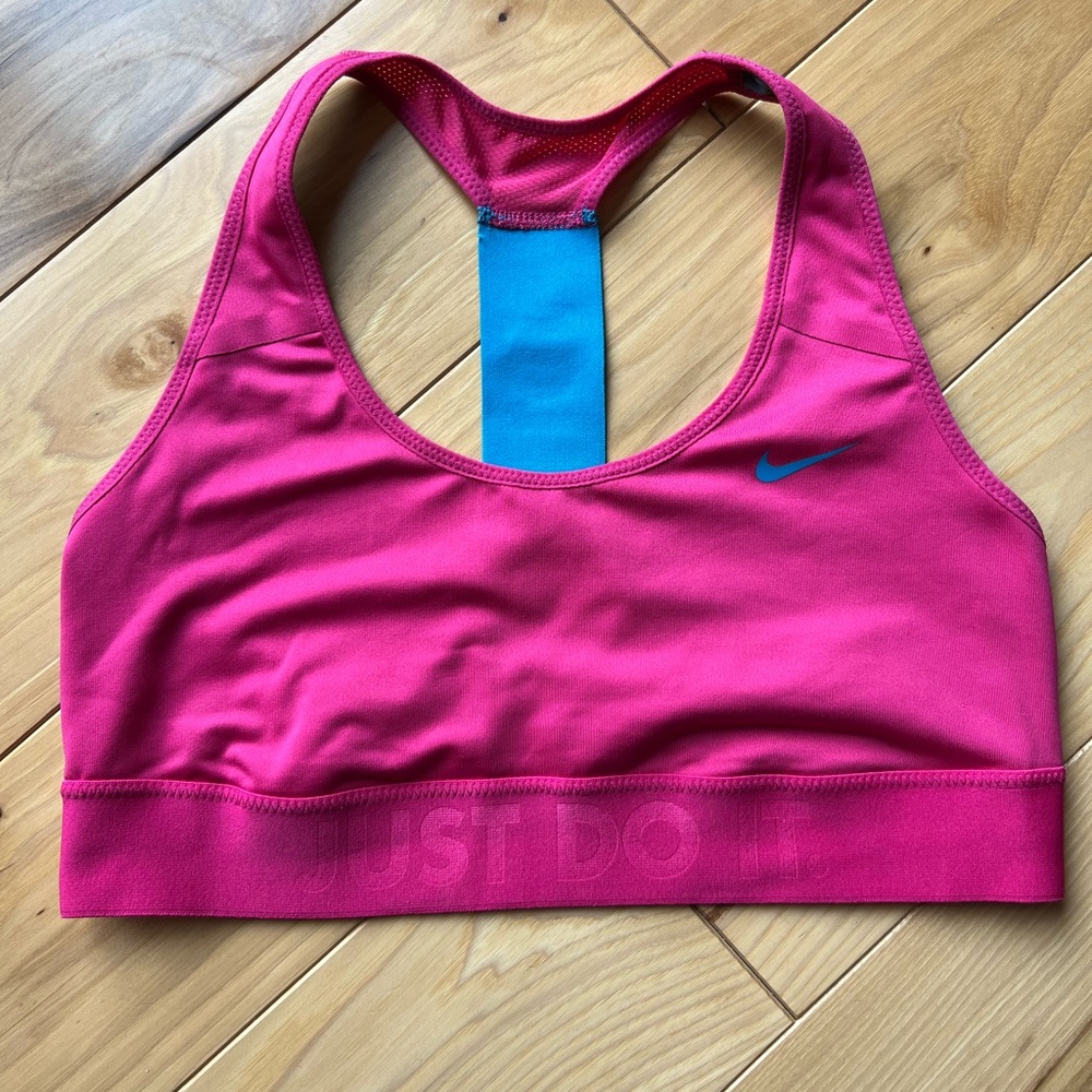Nike Dri Fit sports bar, size medium, pink & bright blue